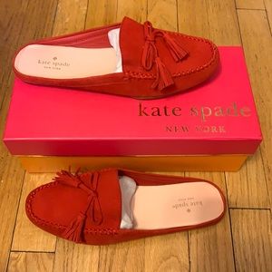 Kate Spade Matilda Red, Suede Mule. Size: 8.5
